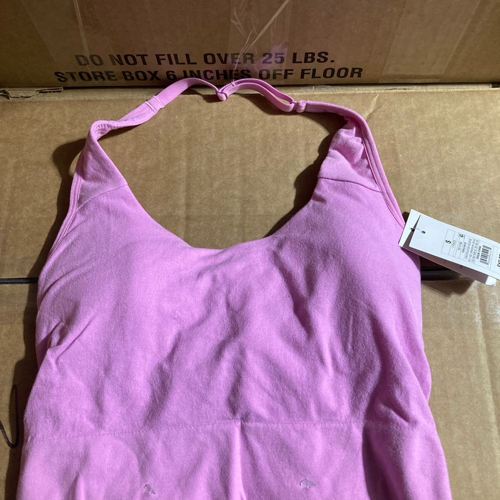 NWT Pink Halter Sports Bra Size S